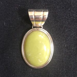 Green stone slide/pendant SS